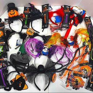 🎃 NWT Bundle – 10+ Halloween Headbands, Accessories & Glow Sticks